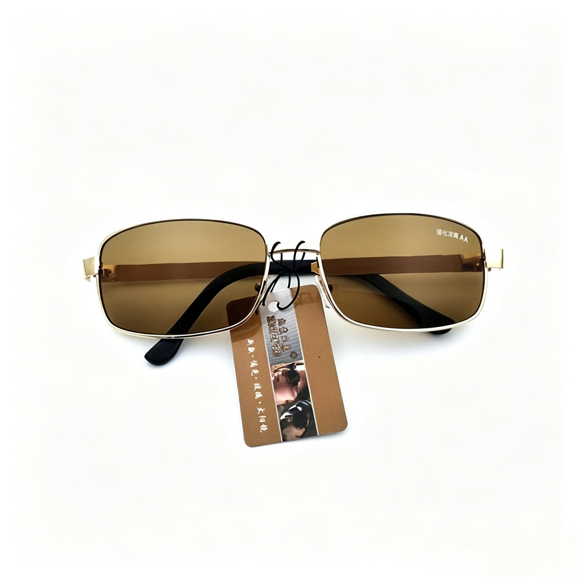 Reinforced glass single beam square sunglasses wholesale driver driving sunglasses anti-Sun cycling men's sunglasses