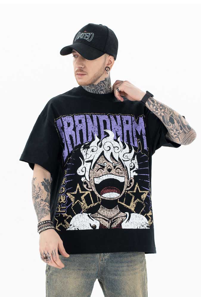 TEE-D523 sobredimensionados de dibujos animados impresos | Inspanda
