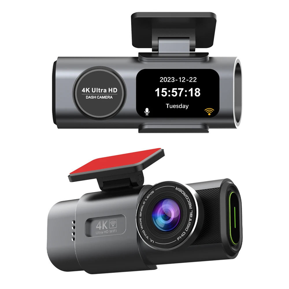 Driving recorder 4K HD dual lens infrared night vision WiFi interconnected GPS car camera