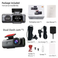 Driving recorder 4K HD dual lens infrared night vision WiFi interconnected GPS car camera