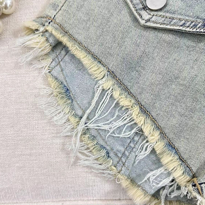 Denim shorts-D791