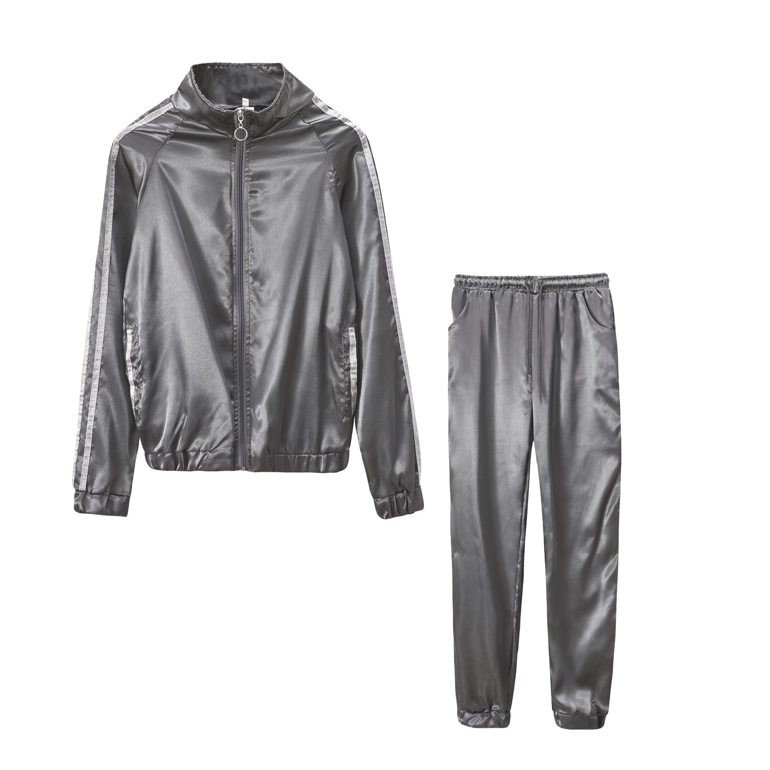 Zipper sports suit-D471