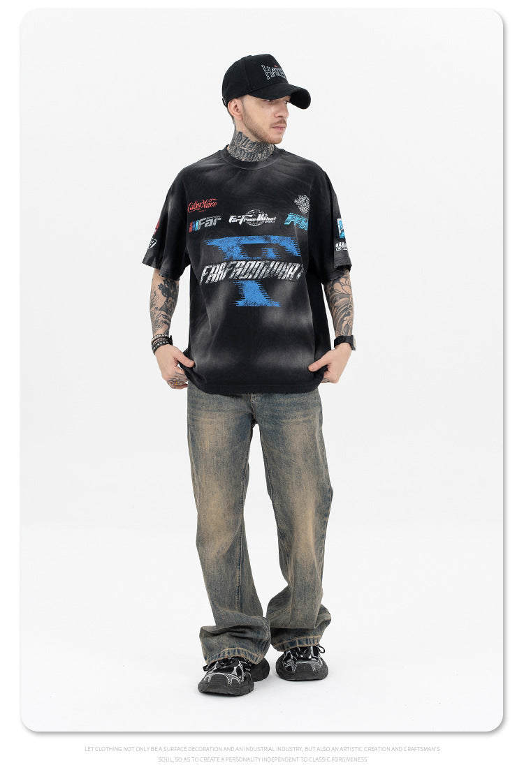 T-shirt-D524 de carreras en dificultades | Inspanda