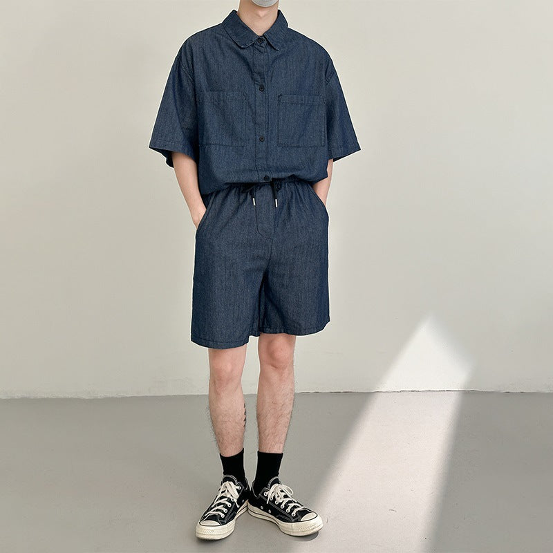 Denim solid suit-D126