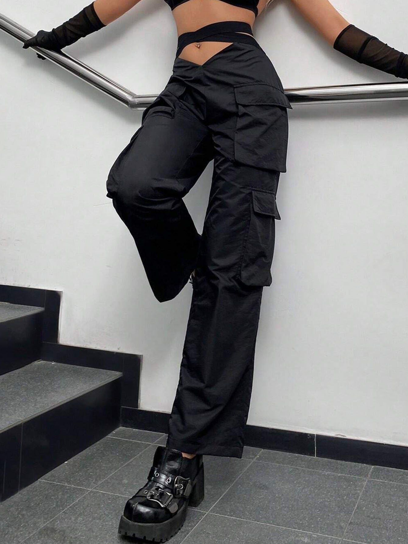 Cargo pants unique design-D561