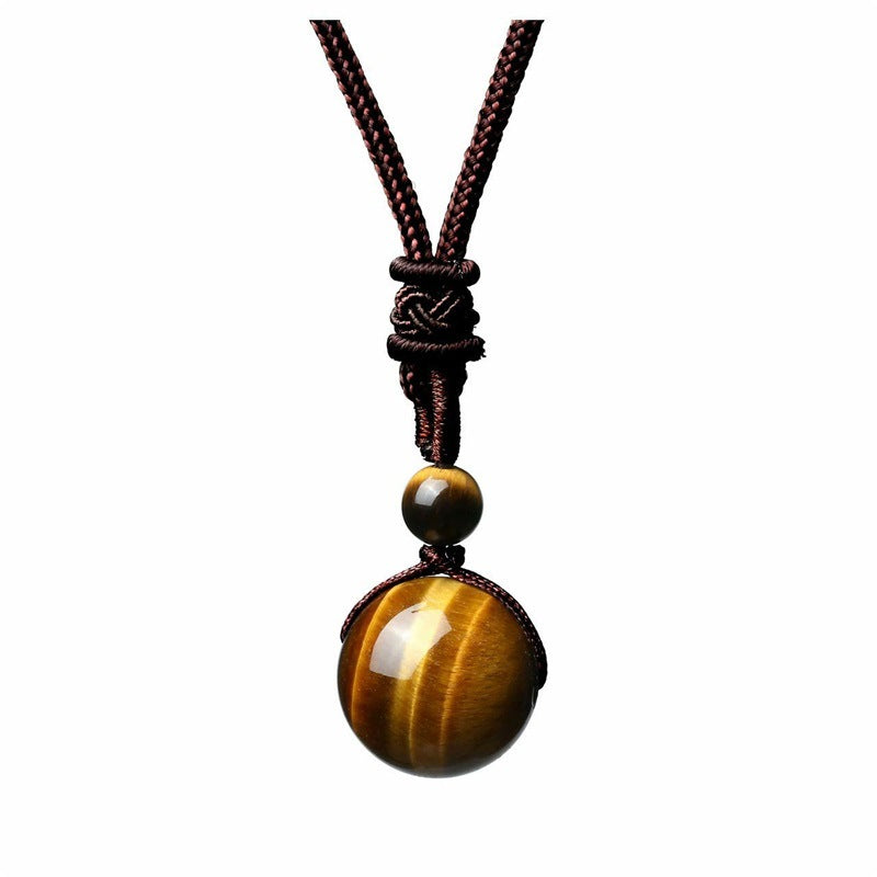 Natural stone necklace-D699