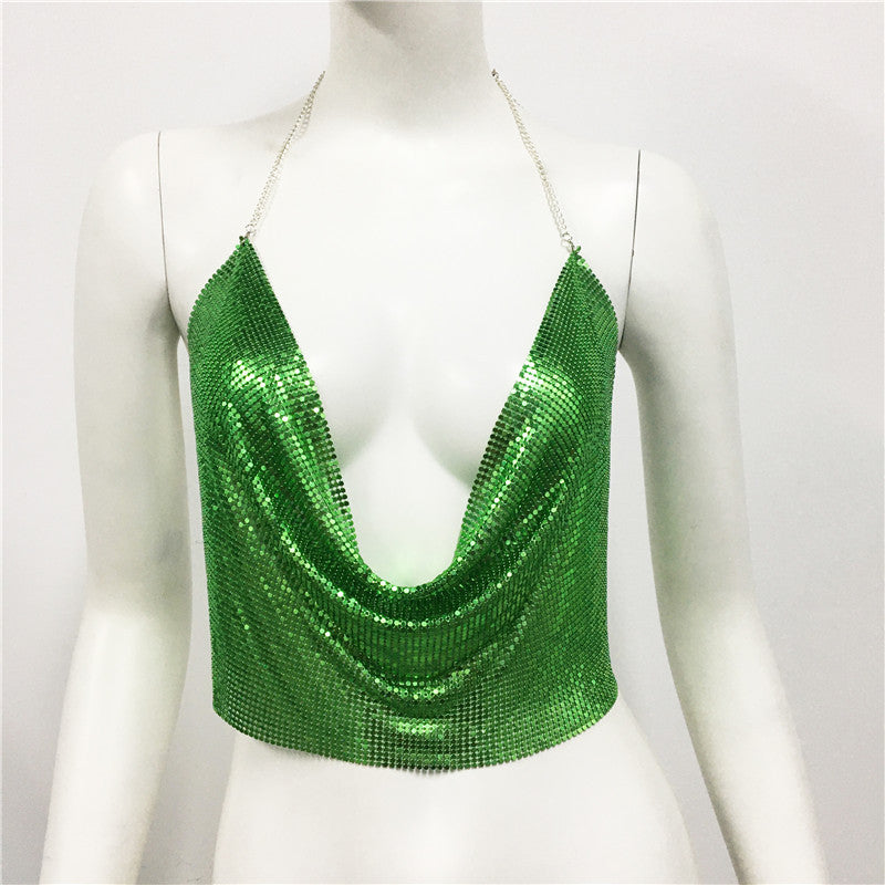 Sexy sequin suspenders-D633