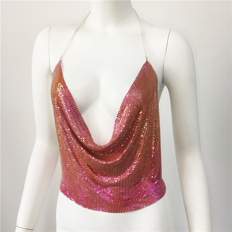Sexy sequin suspenders-D633