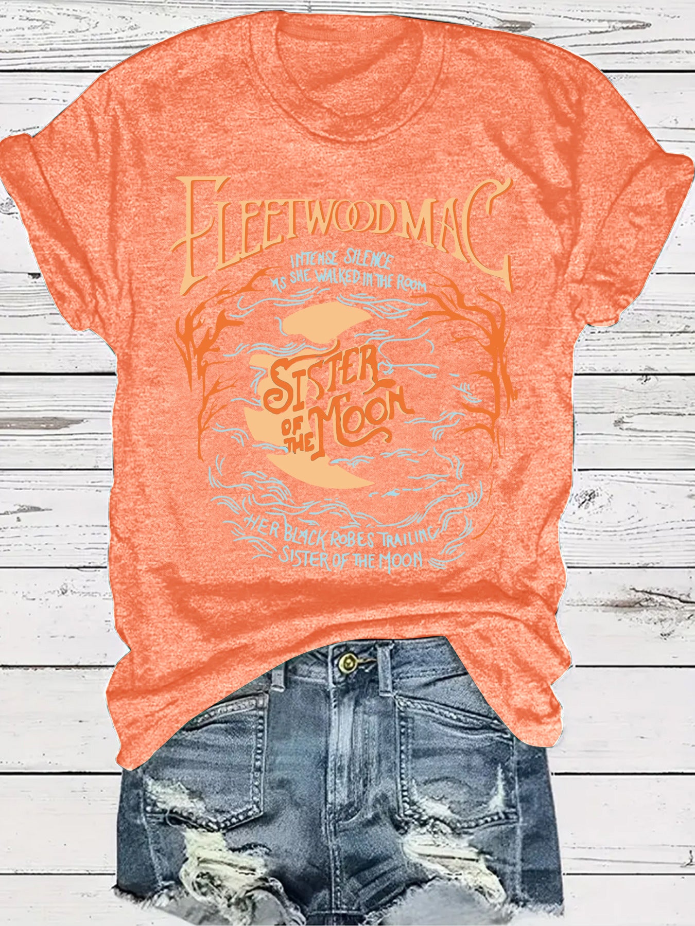 Moon and starry sky graphic TEE-D827