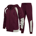 Sudadera suelta con bloqueo de color suit-D462 | Inspanda