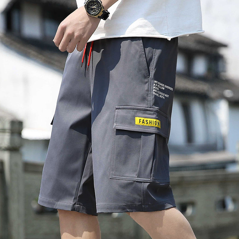 Multi-pocket shorts-D744
