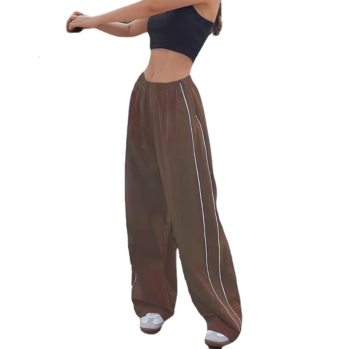 Oversize striped slacks-D320