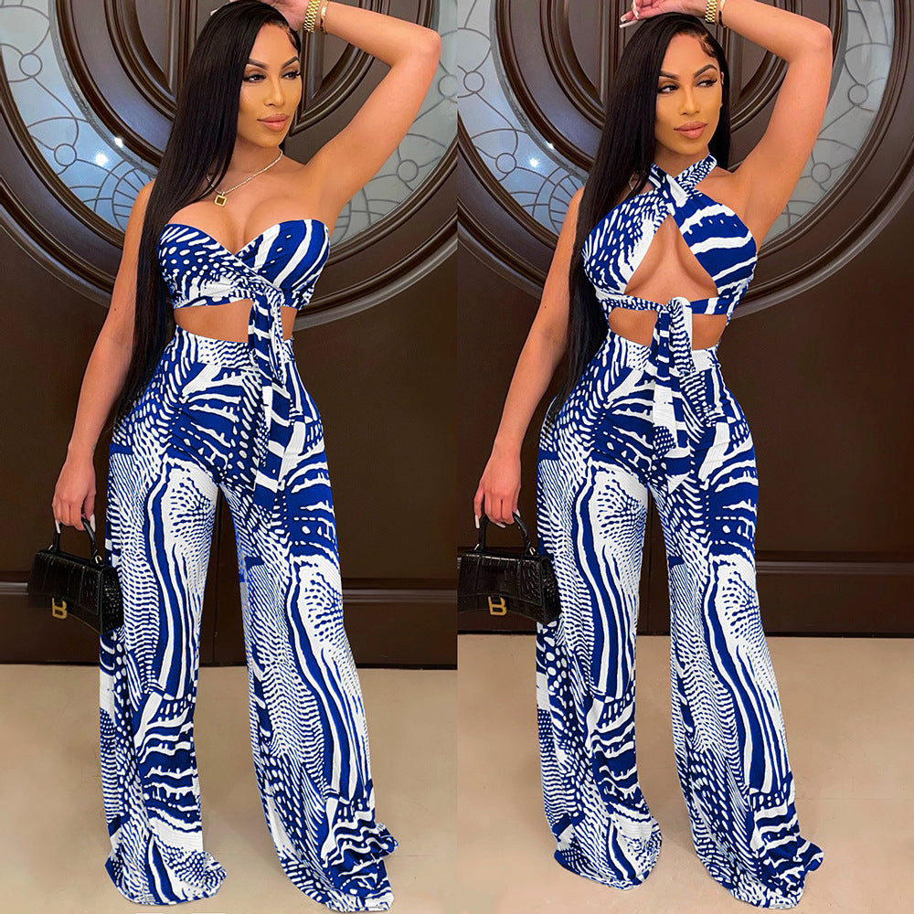 Sexy print suit-D841