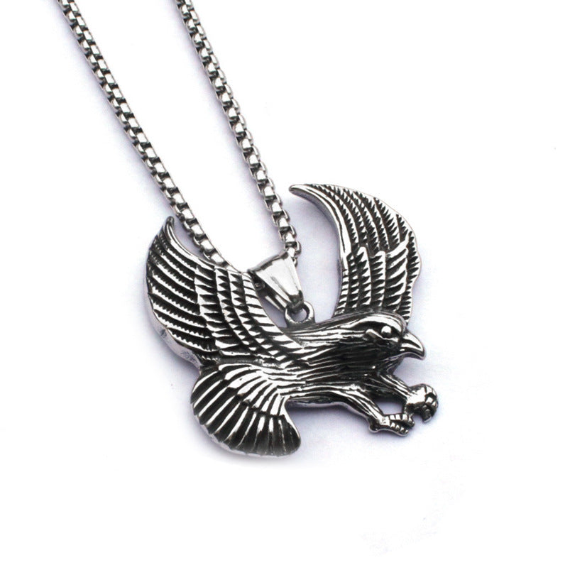 Silver cross chain-D694