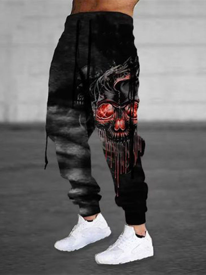 Retro trendy street pants-D404