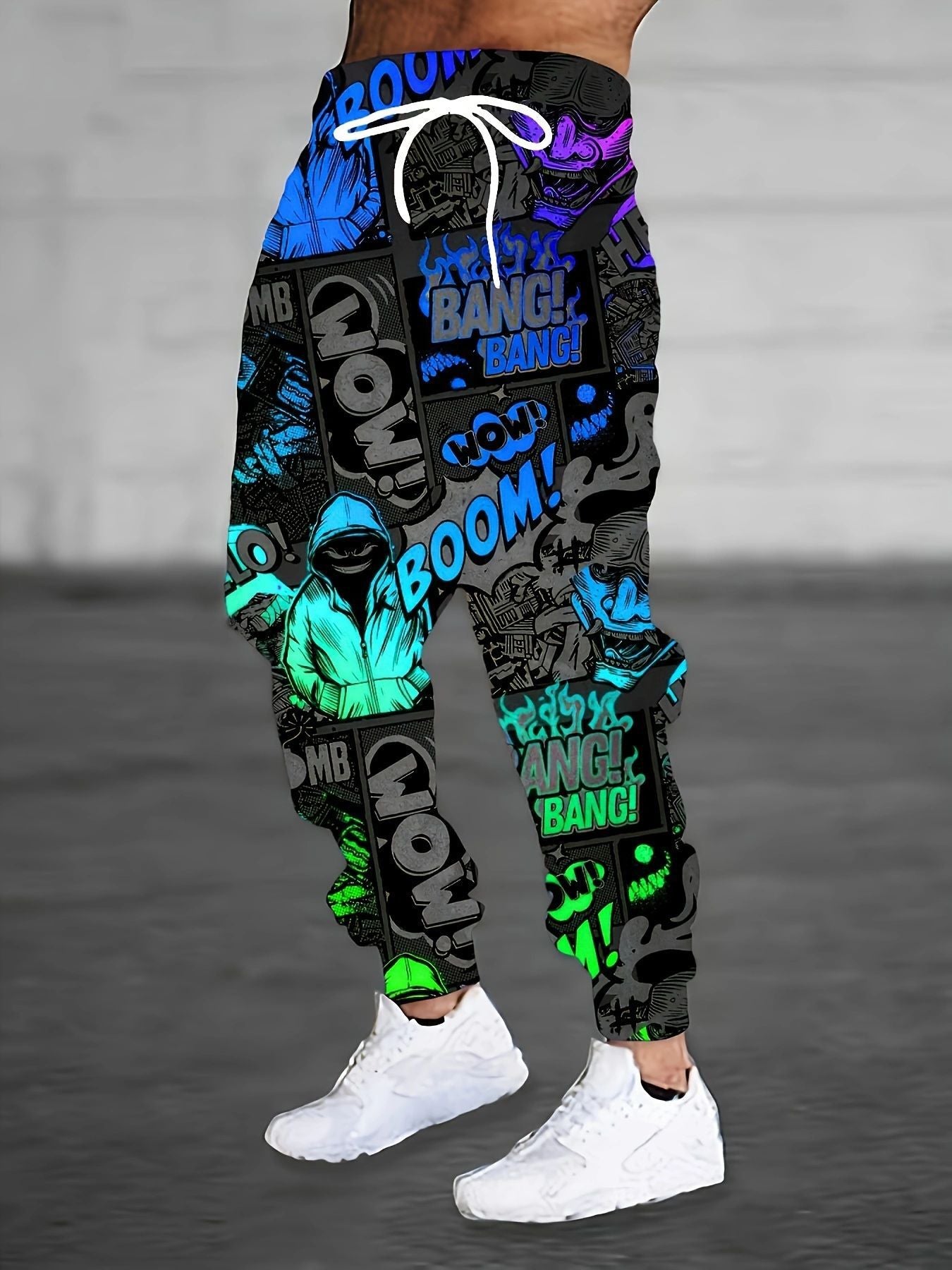 Retro trendy street pants-D404