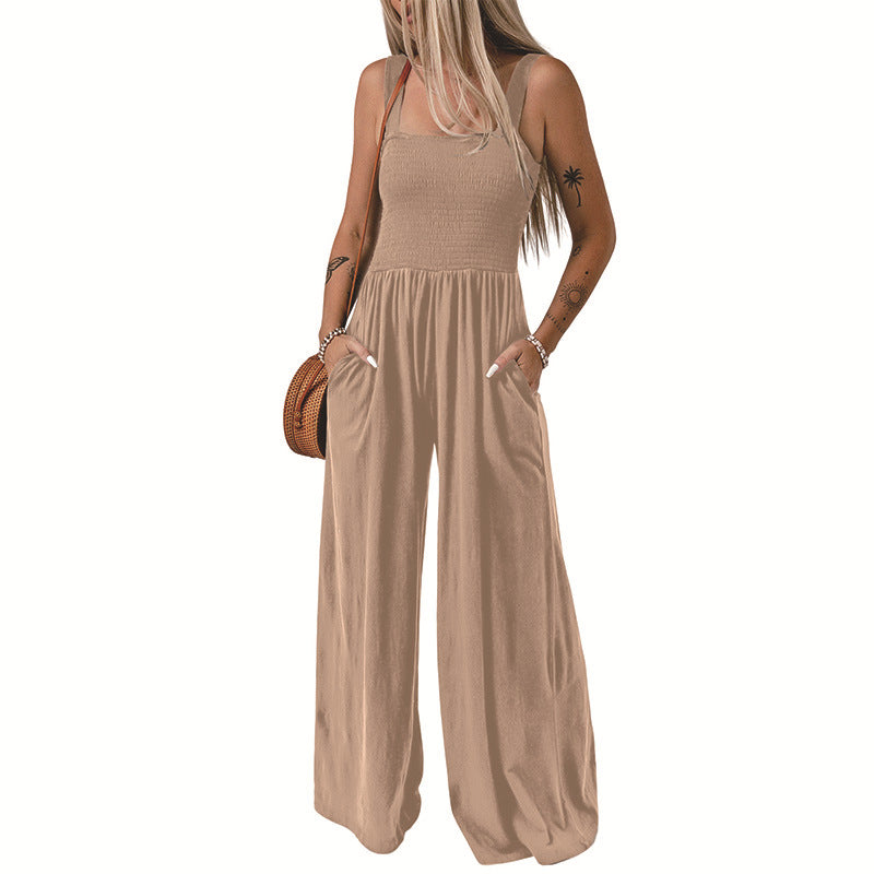 One-piece vest pants-D324