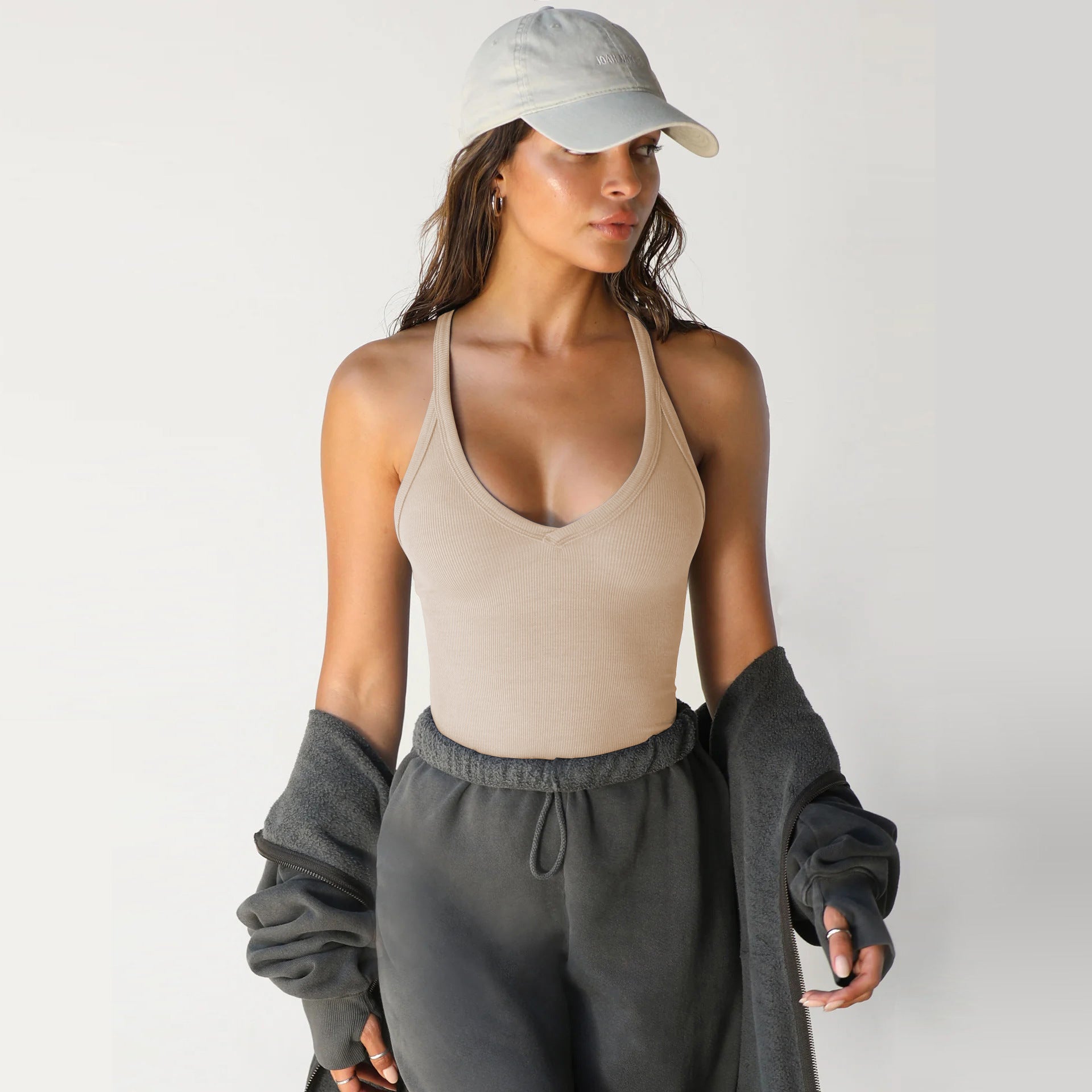 Knitted sexy vest-D450