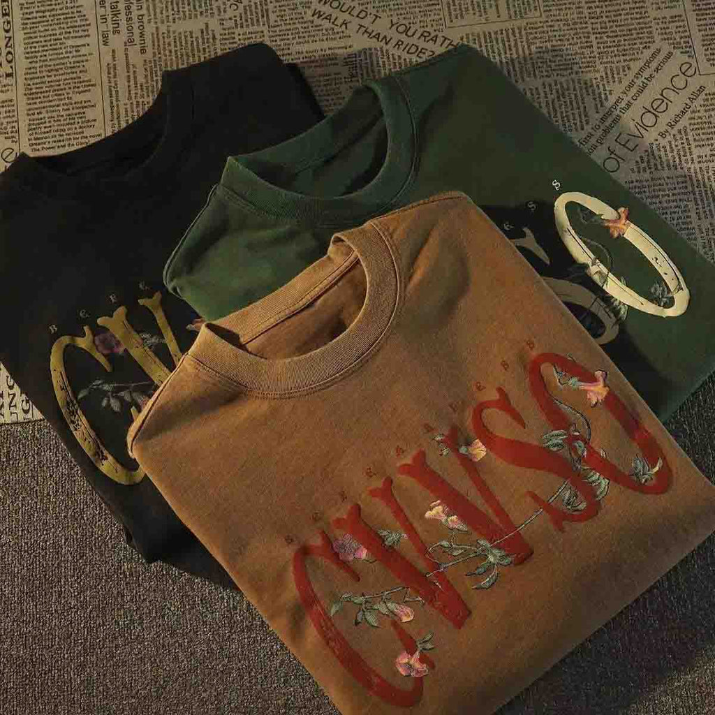 "CVVSO" Skull print TEE -D310