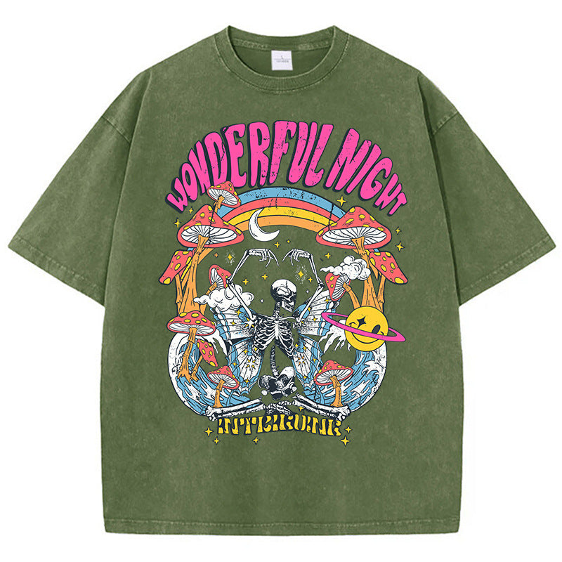“Wonderful night skeleton” TEE-D555