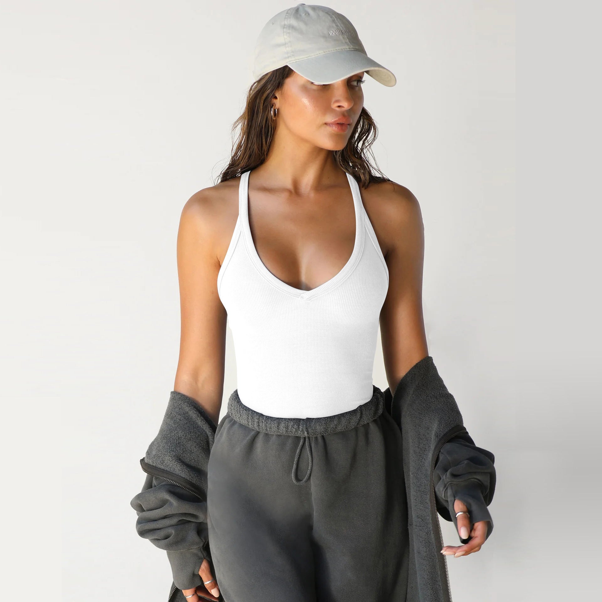 Knitted sexy vest-D450