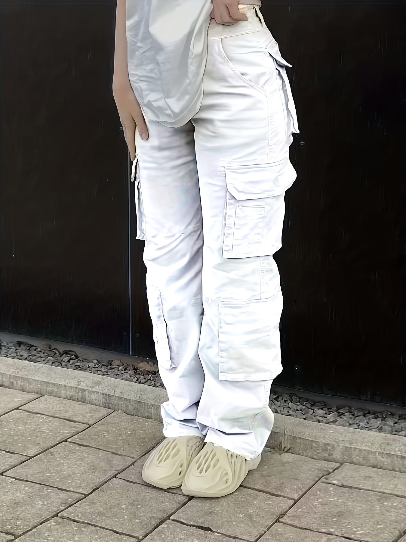 High-waisted overalls-D168