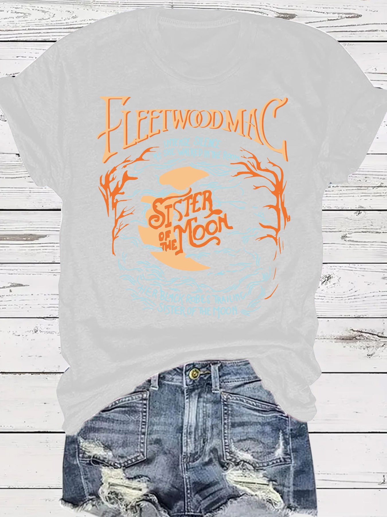 Moon and starry sky graphic TEE-D827