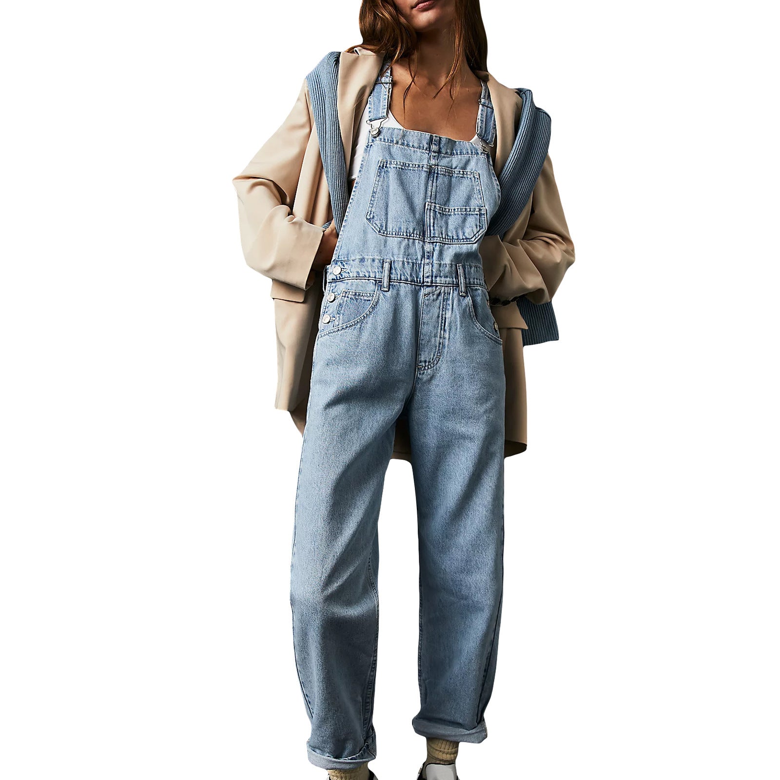Casual suspender jeans-D770