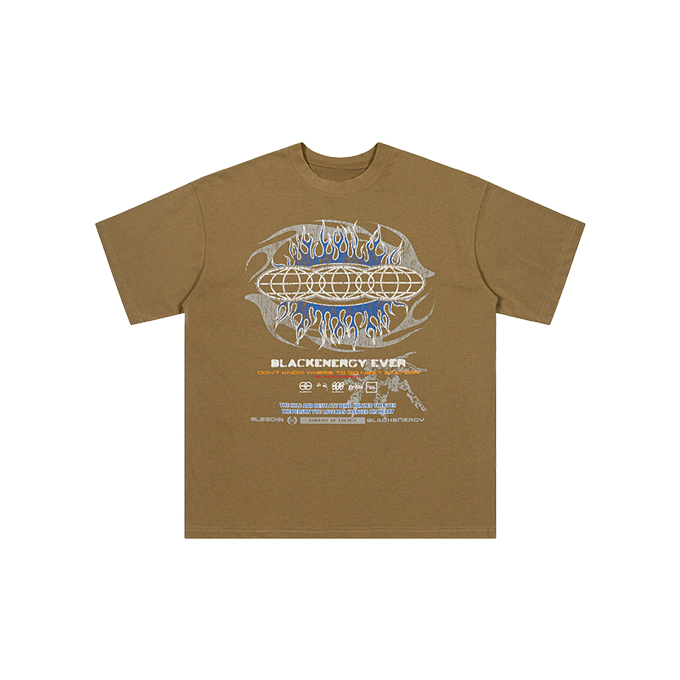 Retro motorcycle print TEE-D481