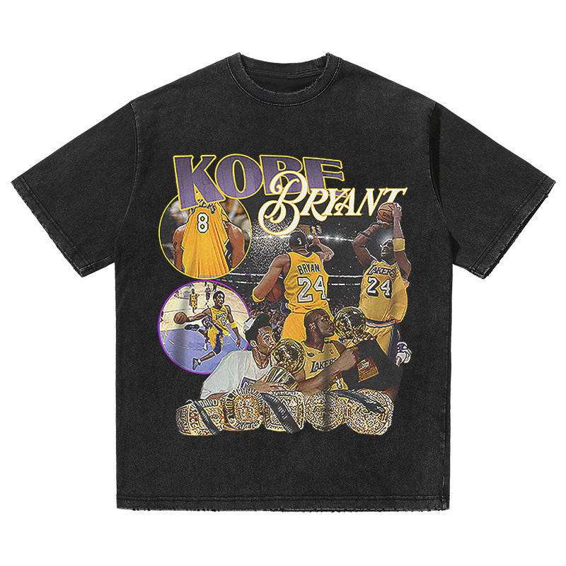 Printed retro trendy tee-D395