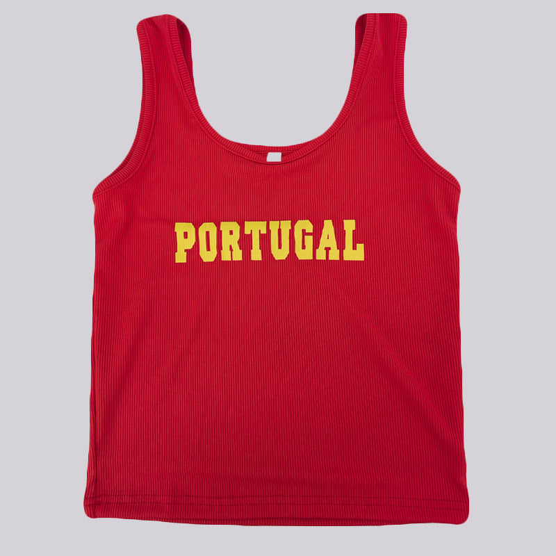 Crop top print European Cup-D585